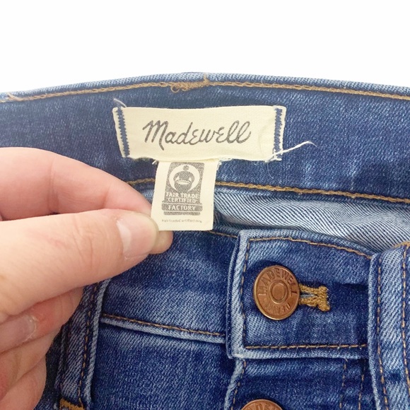 🎁 2/$20 Madewell 10” High Rise Skinny Button Fly Jeans 25 - Picture 9 of 13